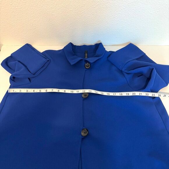 IC by Connie K Cobalt Blue Button Down Jacket Size Large - Picture 7 of 7